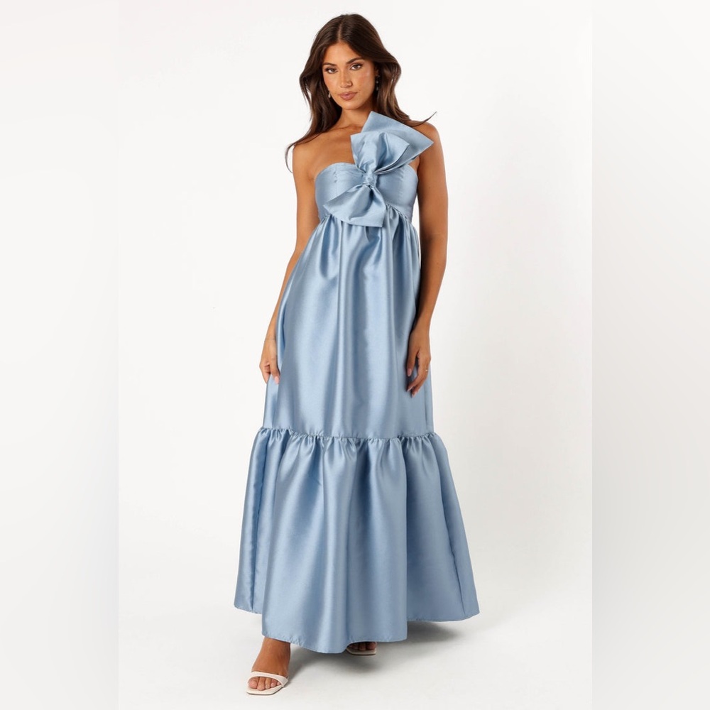 Petal & Pup Betina Bow Blue Maxi Dress